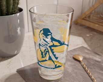 Baseball Home Run Hitter Pint Glass, Mixing Glass, 16oz