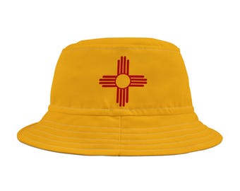 New Mexico Zia Banner Bucket Hat All Over Print