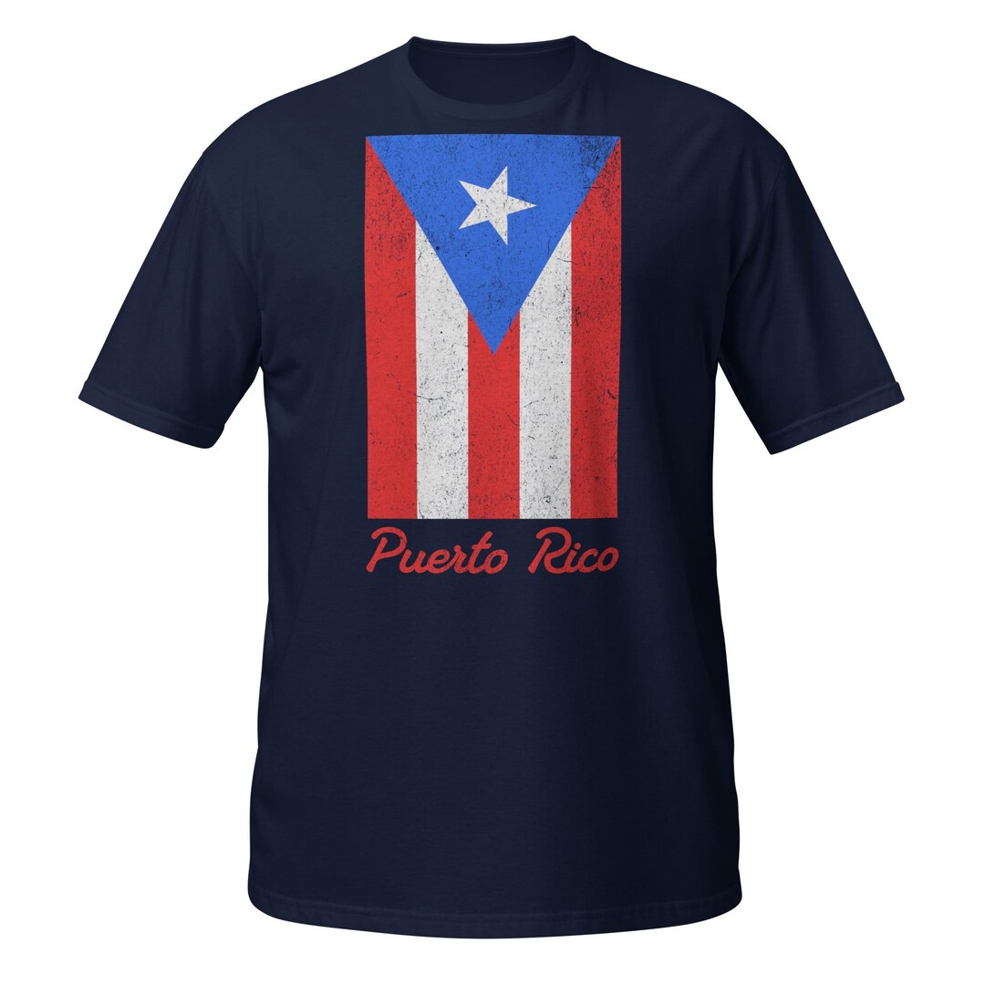 Plus Size Puerto Rico Flag Print Crew Neck Tee