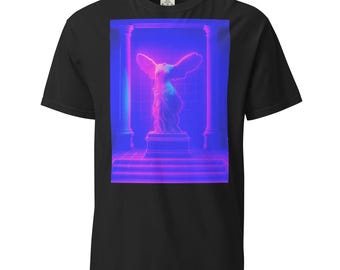 Winged Victory Statue Neon Temple Unisex garment-dyed heavyweight t-shirt