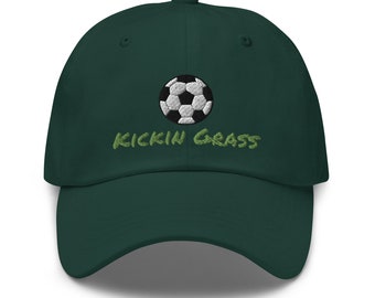 Kickin Grass Soccer Embroidered Hat Unisex Adult