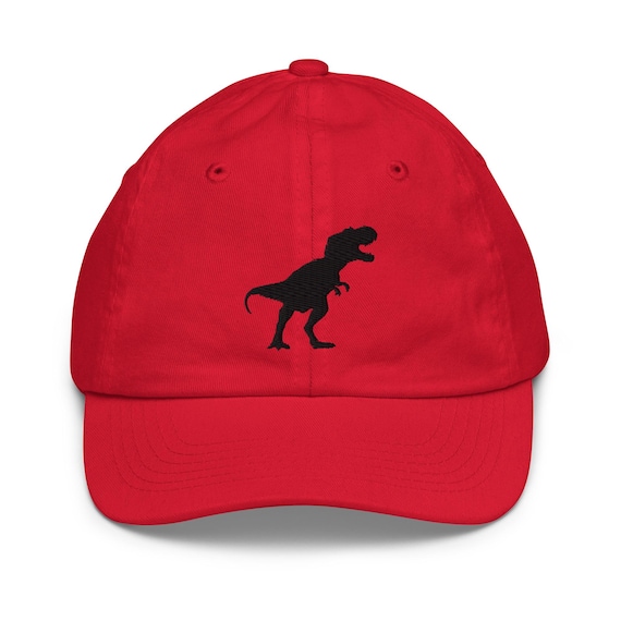 Tyrannosaurus Silhouette Embroidered Dinosaur Youth Baseball Cap