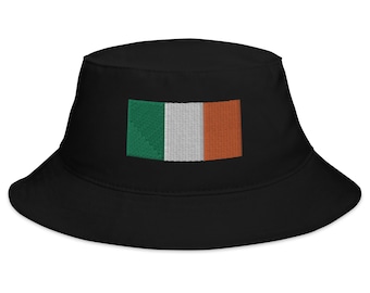Flag of Ireland Embroidered Bucket Hat - Irish Pride - St. Patrick's Day Gift - Unisex Summer Hat - Ireland Bucket Hat