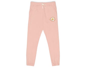 White Daisy Unisex Garment-Dyed Fleece Sweatpants