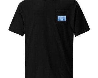 London Tower Bridge T-Shirt, Unisex Garment-Dyed Pocket Tee for Casual Wear, Unique London Gift