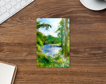 Duncan Park Lake Postcards | Landscape Art Note Card, Scenic Nature Prints, Handmade Stationery, Perfect Gift for Nature Lovers