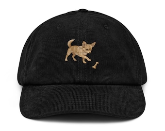 Chihuahua DTF Print Corduroy hat