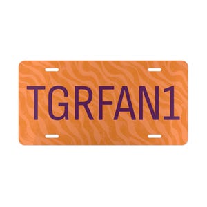 TGRFAN1 Personalizable Car Vanity Plate, Custom License Plate, Car Accessories, Unique Gift for Car Enthusiasts, Custom Name Plate