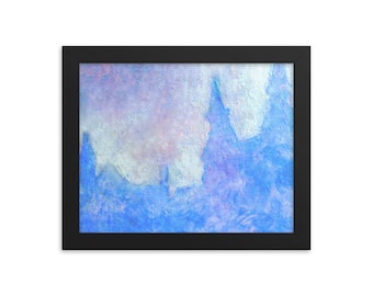 Framed Art Print Poster  Wall Decor "Azure Gothic Impression" Framed Wall Art Print Matte Paper Poster