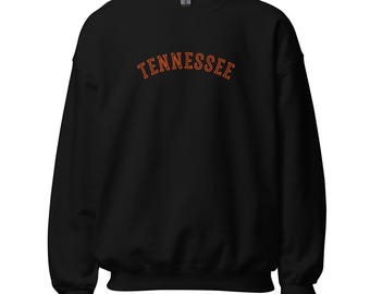 Embroidered Tennessee sweatshirt Unisex with classic orange arched design