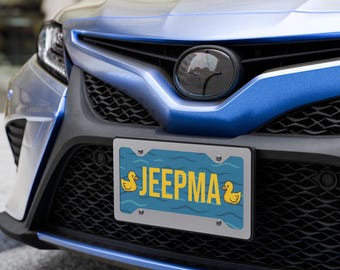 JEEPMA Vanity License Plate with Ducks  - Custom Vanity Plate for Jeep Owners, Unique Car Accessory Gift