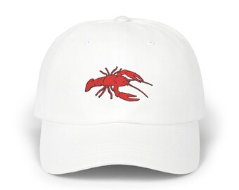 Crawdad Embroidered Cap, Fishing Hat, Outdoor Baseball Cap, Wildlife Lover Gift, Nature Lover, Dad Hat