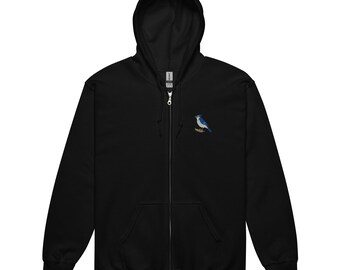 Embroidered Blue Jay Unisex heavy blend zip hoodie