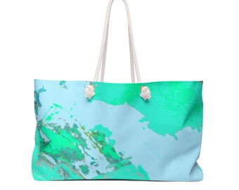 Weekender Bag Original Art Aqua Menth