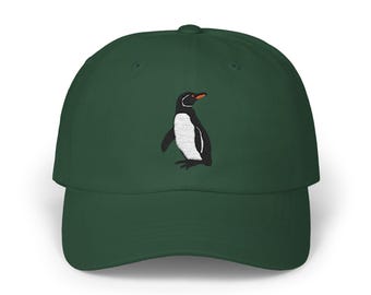 刺繍入りガラパゴスペンギンキャップ：野生動物の鳥の野球帽 - Etsy 日本