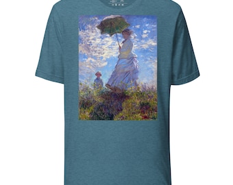 T-shirt Monet Woman With Parasol 1875 Unisex Adult Graphic Tee