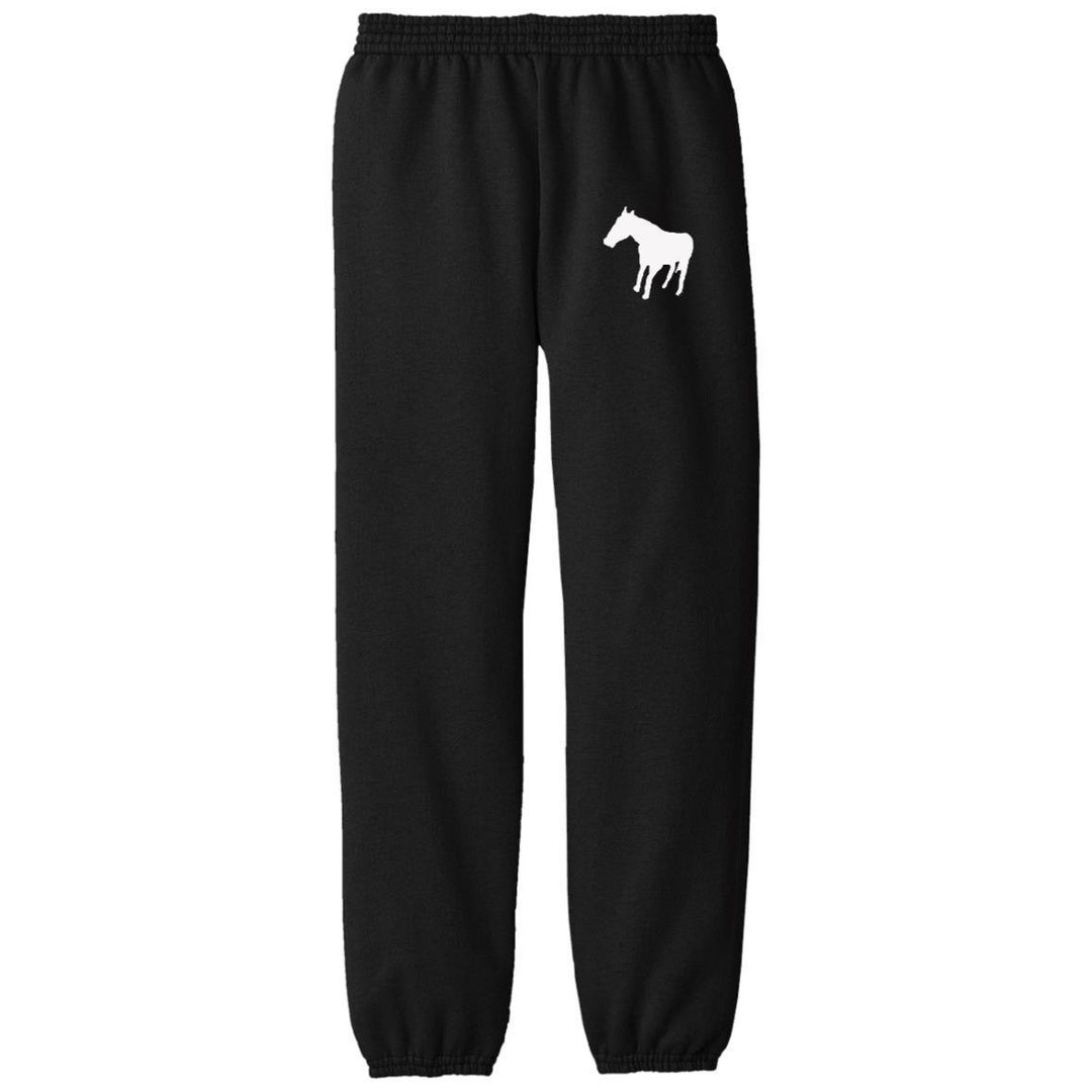 Youth Fleece Jogger Pants White Horse Print Embellished Sweatpants Etsy