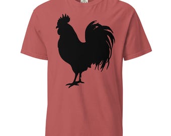 Giant Rooster Silhouette Unisex garment-dyed heavyweight t-shirt