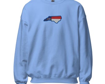 North Carolina Flag Embroidered Sweatshirt Unisex Sweatshirt