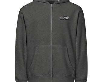 S-10 Inspired Embroidered Truck Zip Hoodie 8.25oz – Mini Truck Fan Apparel