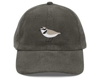 Western Snowy Plover Embroidered Vintage corduroy cap