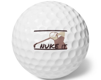Golf Balls 6pcs - Just Nuke It Novelty Golf Balls, Perfect Gift for Golf Lovers