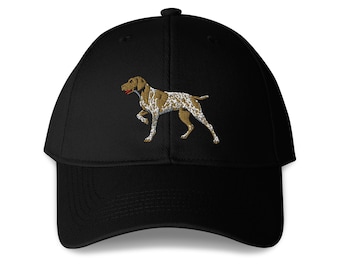 German Shorthaired Pointer Bird dog Embroidered Structured 6-Panel Adjustable Baseball Cap