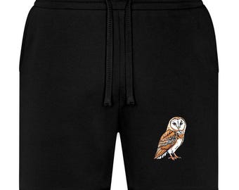 Barn Owl Unisex Sweat Shorts | Soft, Comfortable Athletic Wear for All | Ideal for Workouts & Casual Outfits