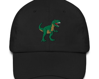 T-Rex Embroidered Dinosaur Dad Hat - Adjustable Unisex Cap, Casual Baseball Hat for Men & Women, Gift for Dino Lovers