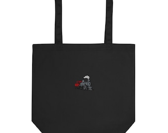 Steam Engine Embroidered Train Eco Tote Bag | Sustainable, Stylish, & Unique Gift for Train Lovers