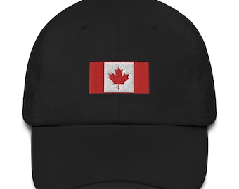 Maple Leaf Canada Flag Dad Hat - Embroidered Adjustable Cap for Men & Women