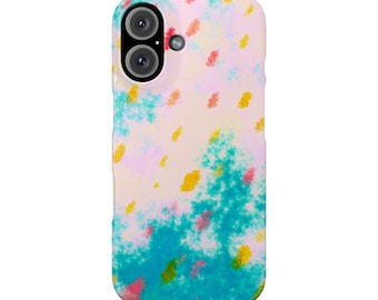 Abstract Celestial Pink Blush Slim Phone Cases - for iPhone 7-16 - Stylish Protective Cover, Unique Design Phone Accessories
