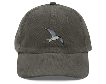 California Least Tern Embroidered Seabird Vintage corduroy cap