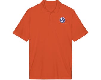 Tri-Star Tennessee Flag Embroidered Polo | Moisture-Wicking