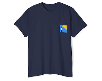 Tybee Island Lighthouse Pocket Tee, Coastal Cotton Shirt, Beach Lover Gift, Nautical Unisex T-Shirt, Sea Life Graphic Tee