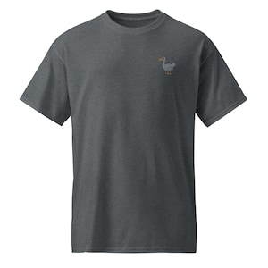 Magnífica camiseta de pájaro dodo: camiseta unisex bordada que absorbe la humedad para amantes del medio ambiente y la naturaleza.