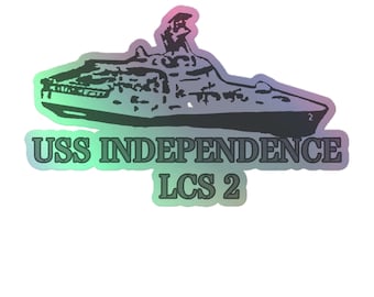 USS Independence LCS 2 Holographic Stickers: Navy Ship Premium Decals, Unique Gift for Military Enthusiasts & Collectors