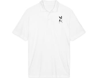 Boston Terrier Embroidered Dog Polo Shirt, Moisture-Wicking Polo