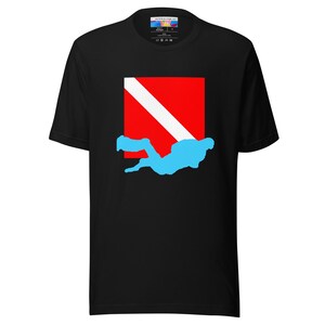 SCUBA Graphic Tee Diver Down Flag Short-Sleeve Unisex T-Shirt