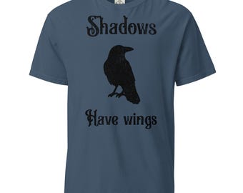 Shadows Have Wings – Dark Crow Silhouette Tee Unisex garment-dyed heavyweight t-shirt