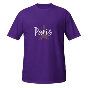 Paris Eiffel Tower T-Shirt: Unisex Short-Sleeve Adult Tee, Comfortable & Stylish