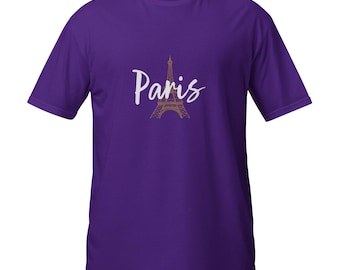 Paris Eiffel Tower T-Shirt: Unisex Short-Sleeve Adult Tee, Comfortable & Stylish