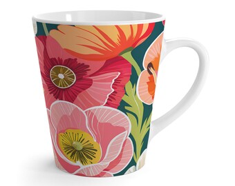 Graphic Wildflowers Latte Mug