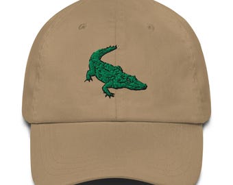 Alligator Embroidered Dad Hat | Adjustable Cotton Cap for Men & Women | Unique Outdoor Fashion Accessory