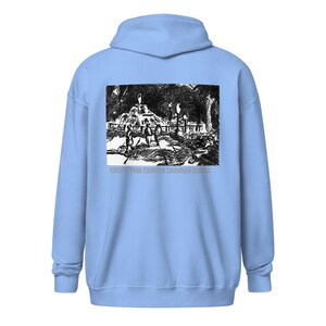 Forsyth Park Fountain Back Print Unisex zip hoodie