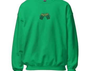 Festive Embroidered Green Beers Sweatshirt | Unisex St. Patrick's Day Apparel | Cozy Holiday Gift