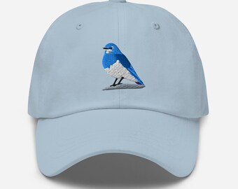 Mountain Bluebird Embroidered Dad hat