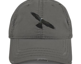 Mississippi Kite Distressed Dad Hat  Birdwatching Gift, Adjustable