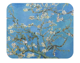 Vincent Van Gogh Almond Blossoms Mouse Pad, Rectangle Desk Mat, Office Decor, Art Lover Gift, Floral Mousepad, Dutch Painting Accessories