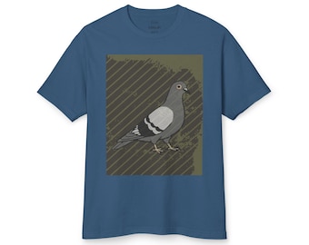 Pigeon Rules T-Shirt, Funny Bird Lover Gift, Cotton Tee, Unisex Shirt, Heavyweight Tee, Pigeon Fan Apparel, Cute Bird Top